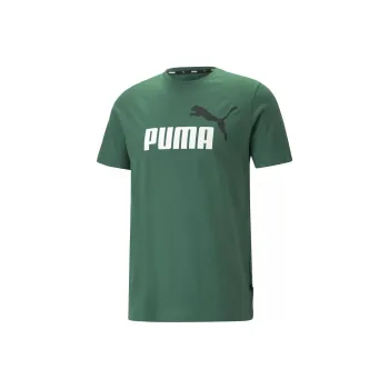PUMA ESS+ 2 COL LOGO TEE T-Shirt Men's Green