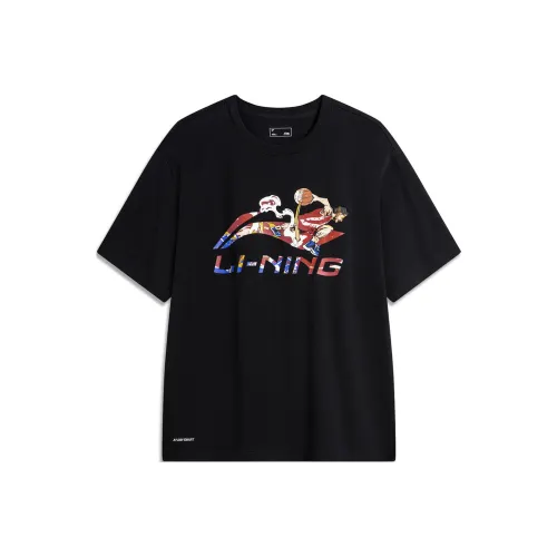 LiNing Drop Shoulder Sleeve T Shirt Men's Black
