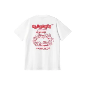 Carhartt WIP SS24 S/S Fast Food T Shirt T Shirt Men's White