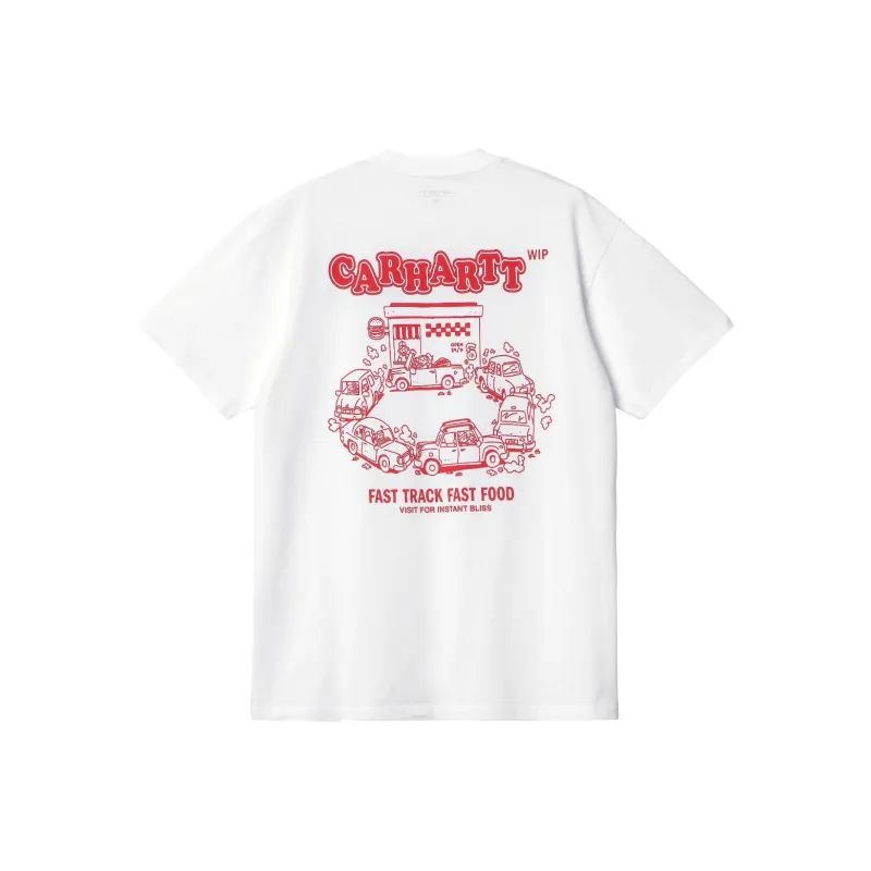 Carhartt WIP SS24 S/S Fast Food T Shirt T Shirt Men's White-0