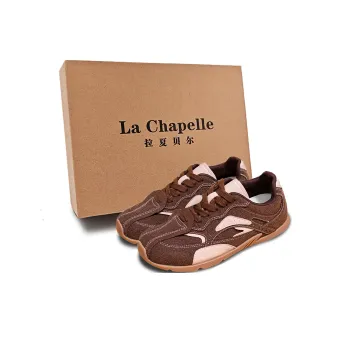 La Chapelle Anti Slip Wear Resistant Low Top Casual Shoes Women's Purple Brown