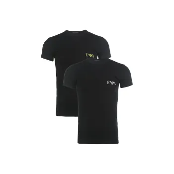EMPORIO ARMANI SS23 T Shirt Men's 2 Pack Black