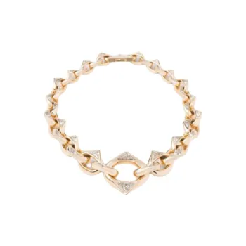 PRADA Recycled Gold Diamond 18K Gold Necklaces Men's Gold