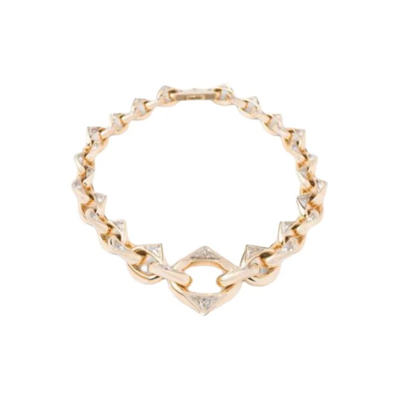 PRADA Recycled Gold Diamond 18K Gold Necklaces Men's Gold-0
