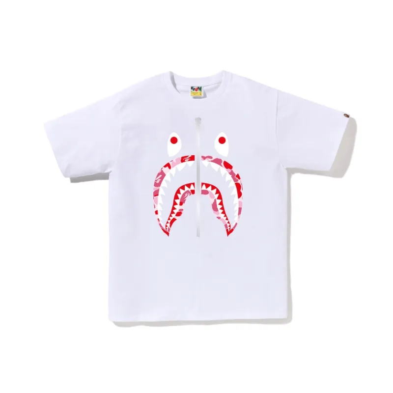 Bape Abc Camo Shark Silver Zip Tee-0