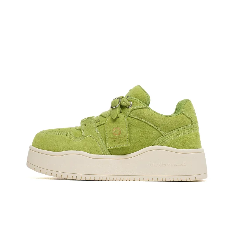 WANDER AROUND Low Top Skateboard Shoes Unisex Lime Green-0
