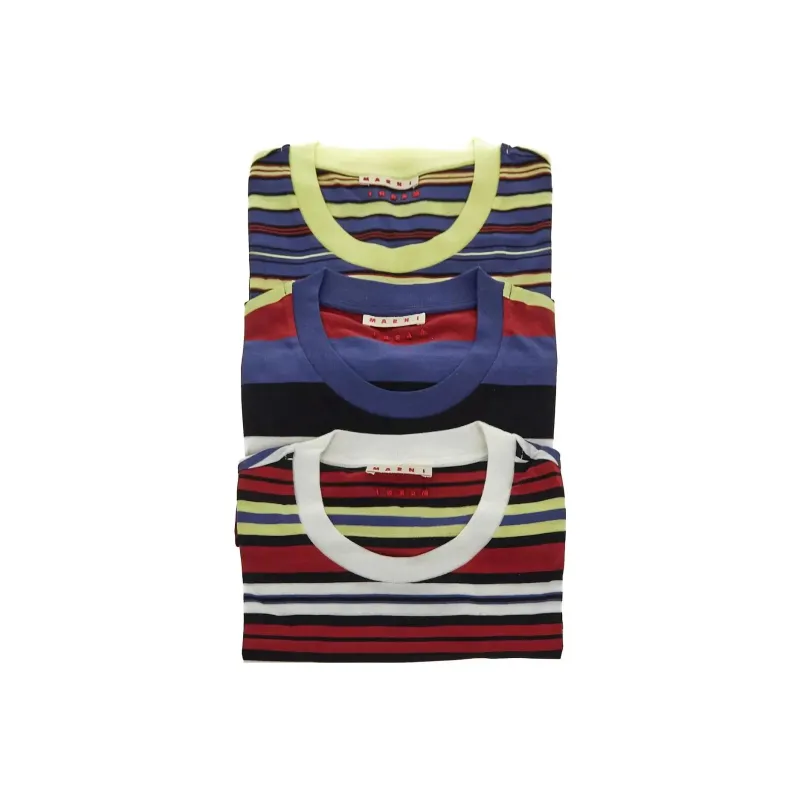 MARNI Striped Cotton T shirt-0