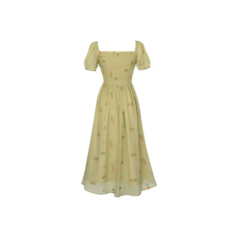 KEAB Short Sleeved Dresses Women's Green-1