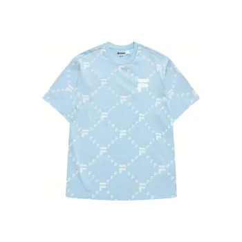 FILA FUSION T Shirt Unisex Light Sky Blue