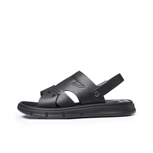 LAORENTOU Beach Sandals Men Black