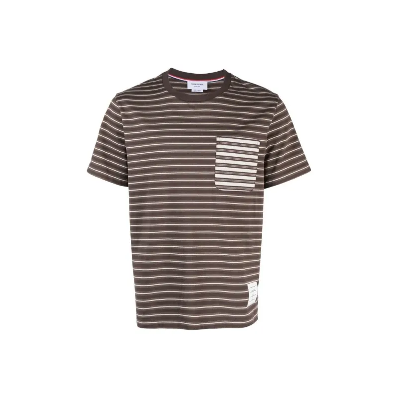 THOM BROWNE THOM BROWNE FW23 Early Autumn Collection T Shirts Men Dark Brown-0