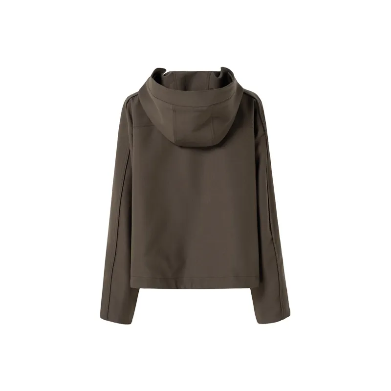 SOON FLOWER Jackets Coats Women's Coffee-1