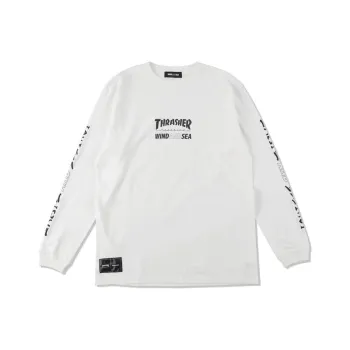 WIND AND SEA WIND AND SEA X Thrasher Co Branded T Shirts Unisex White