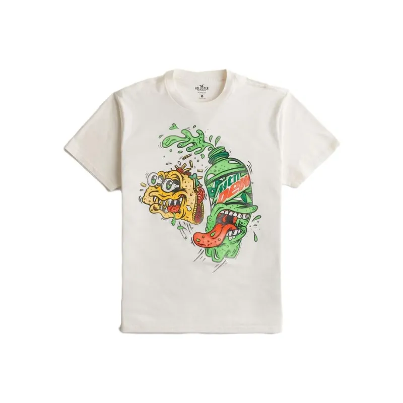 Hollister T-Shirts Unisex White-0