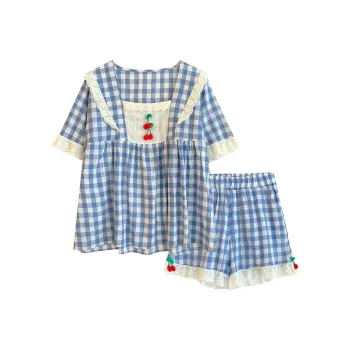 Xiang Ning Pai Pajama Set Women's Light Blue