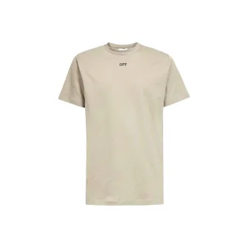 OFF WHITE Logo Embroidered Cotton T shirt