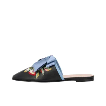 Valentino Wrap toe Slippers Women's Black