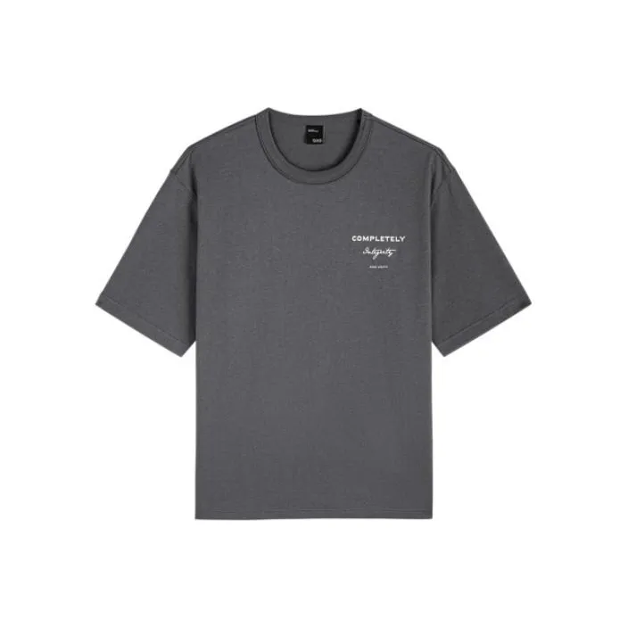 GXG Urban Aesthetics Of The Blockbuster Weaving Series T-Shirts Men Smoke Gray-0