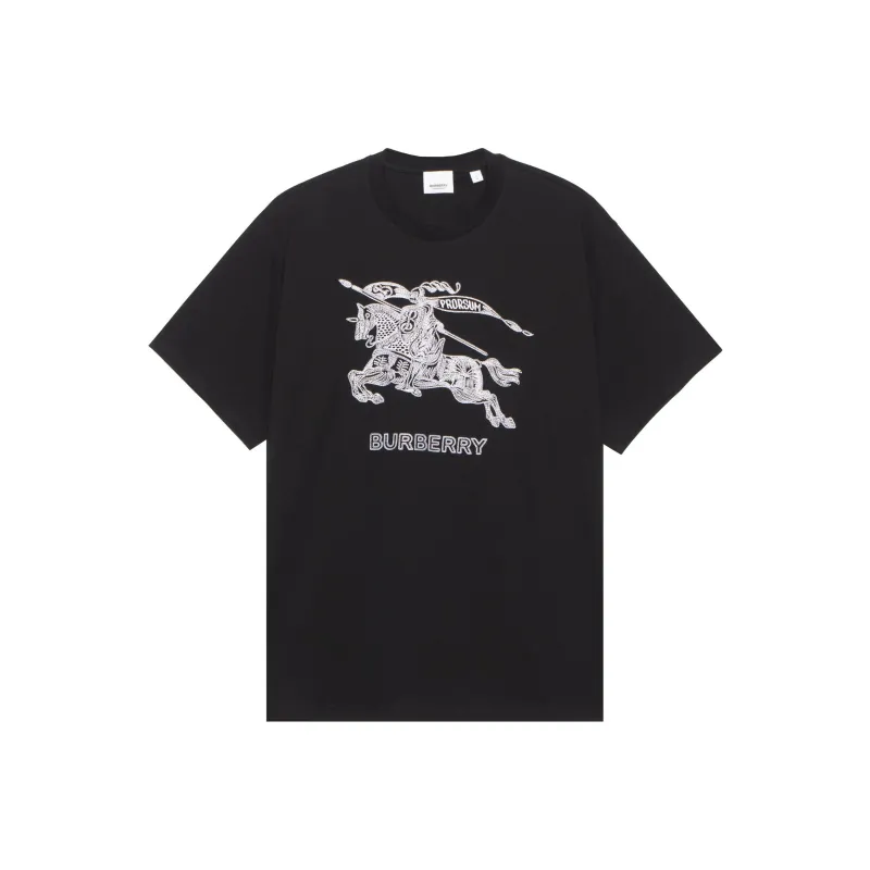 Burberry Embroidered Ekd Cotton Prorsum T shirt-0