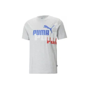 PUMA ESS+ LOGO POWER TEE T-Shirt Men's Gray