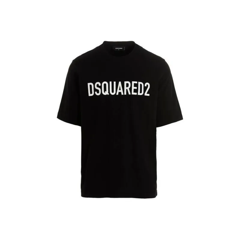 DSQUARED2 Logo Print Cotton T shirt-0