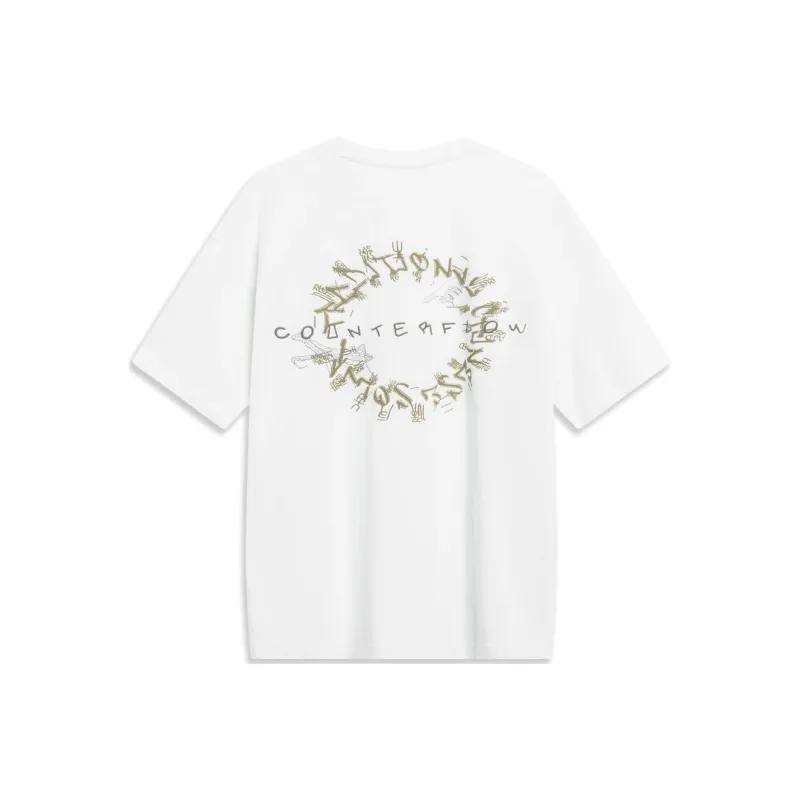 LINING CF Tracing T Shirts Unisex Ivory-0