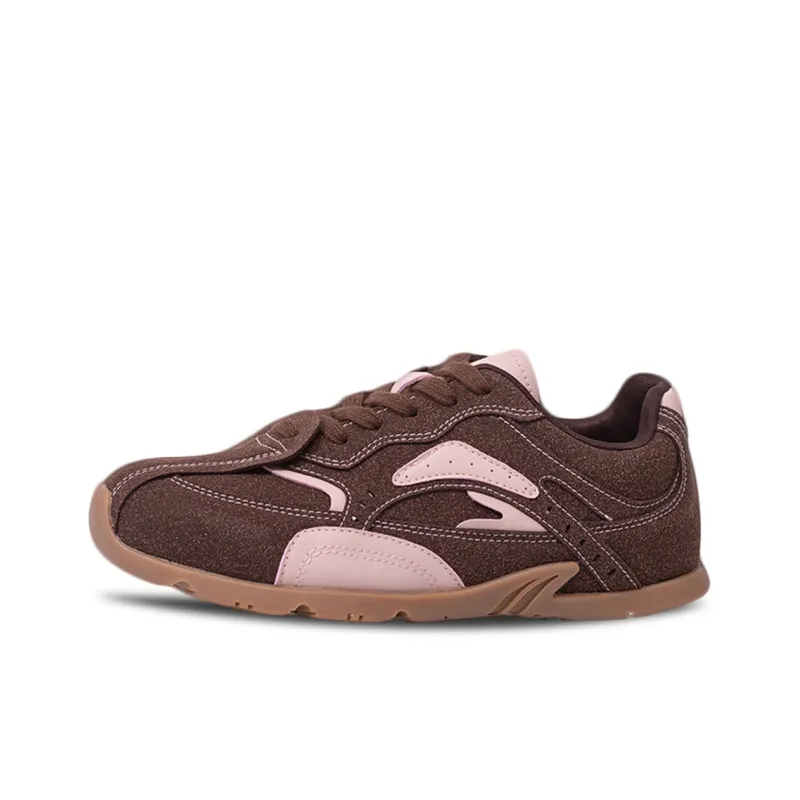 La Chapelle Anti Slip Wear Resistant Low Top Casual Shoes Women's Purple Brown-1
