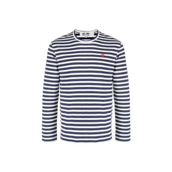CDG Play T-Shirts Men Marine Blue