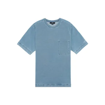 LI NING 1990 T Shirts Men Soft Matte Blue
