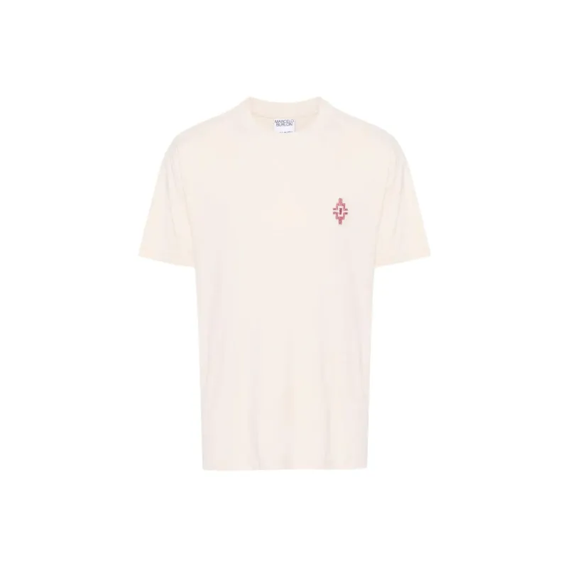 Marcelo Burlon Crewneck Short Sleeved T Shirt-0