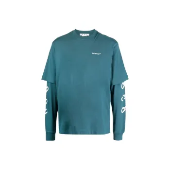 OFF WHITE Chain Arrow Double Long Sleeve Tee