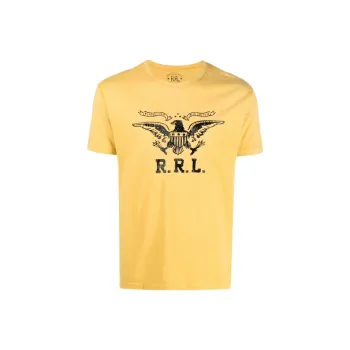 Double RL T Shirts Men Yellow