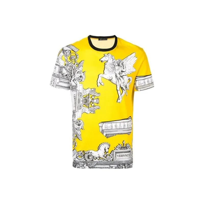 VERSACE T Shirts Men Yellow-0