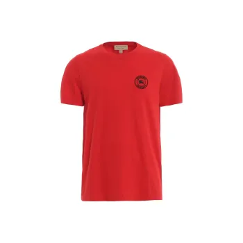 Burberry Jenson Embroidered Logo Cotton T shirt