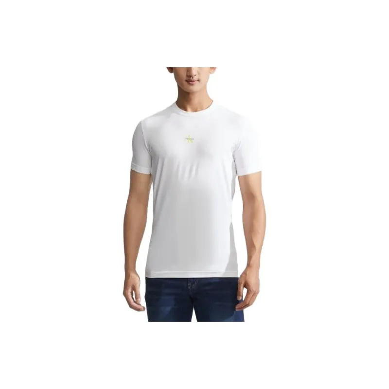 Calvin Klein Rainbow Series T Shirts Men Moon White-0