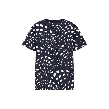 DAVID NAMAN T Shirts Men Navy Blue