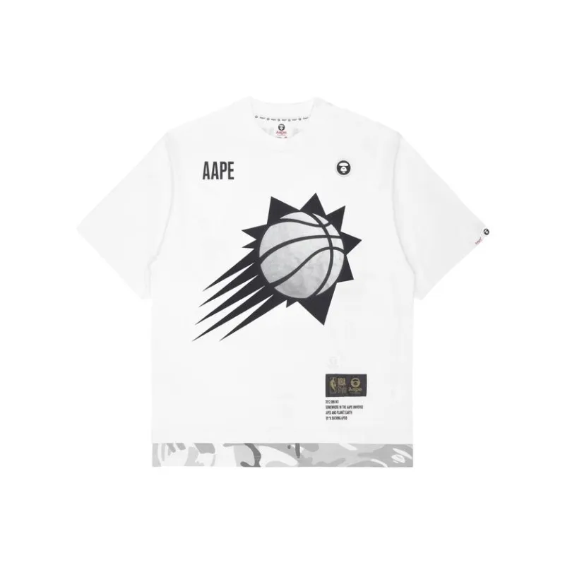 Bape X Nba Style Ape Face Phoenix Suns Basketball Tee-10