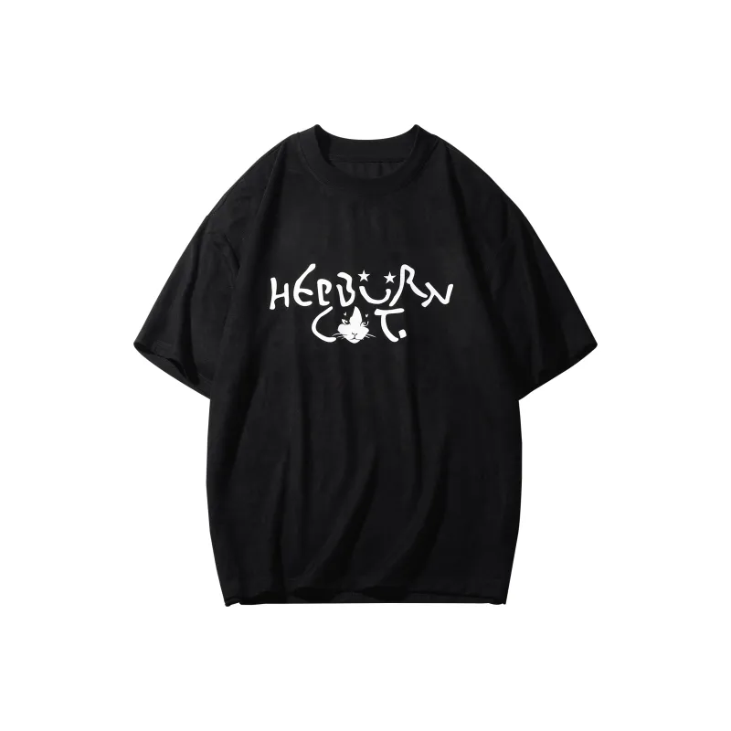 Hepburn Cat T-Shirts Unisex-0