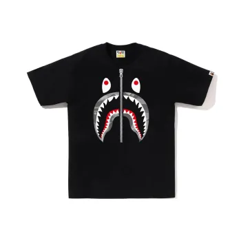 A BATHING APE Honeycomb Camo Shark Tee