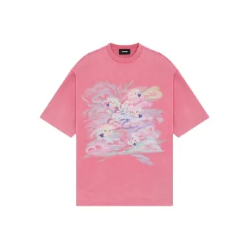 WE11DONE SS24 T Shirt Unisex Pink