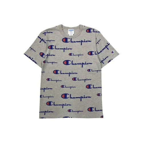 Champion T Shirt US Version Unisex Light Gray