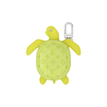 LOUIS VUITTON Turtle Leather Paneled Canvas Bag Charm Bag Merch Men's Lemon
