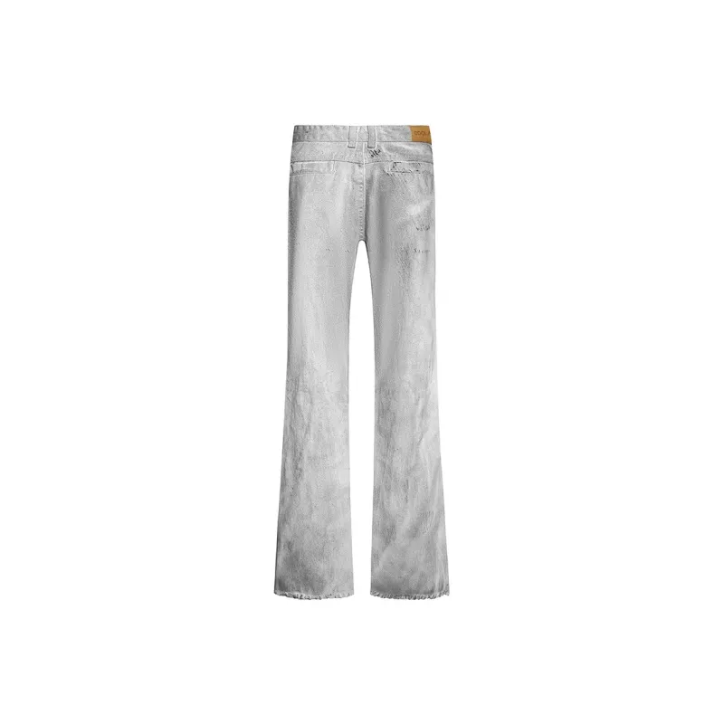 COOLALPACA Loose Fit Bootcut Floor Length Jeans Unisex-1