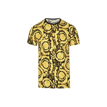VERSACE Barocco Printed Crewneck T Shirt