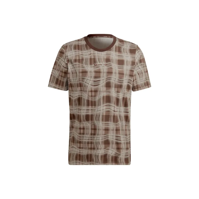 Adidas Originals REVEAL ALLOVER T Shirts Men Pink Brown-0