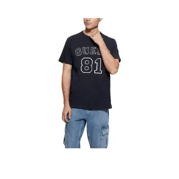 GUESS Eco Signature Patch Tee T-Shirt Men's Black