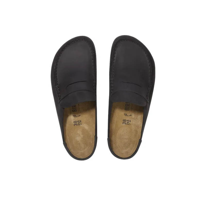 Birkenstock Naples Abrasion Resistant Closed Toe Slippers Unisex Black Regular Loose Fit-4