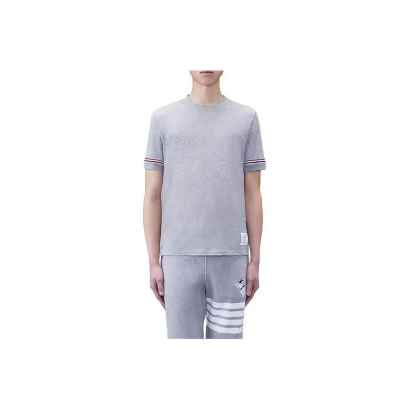 THOM BROWNE Stripe Detailed Crewneck T Shirt-0