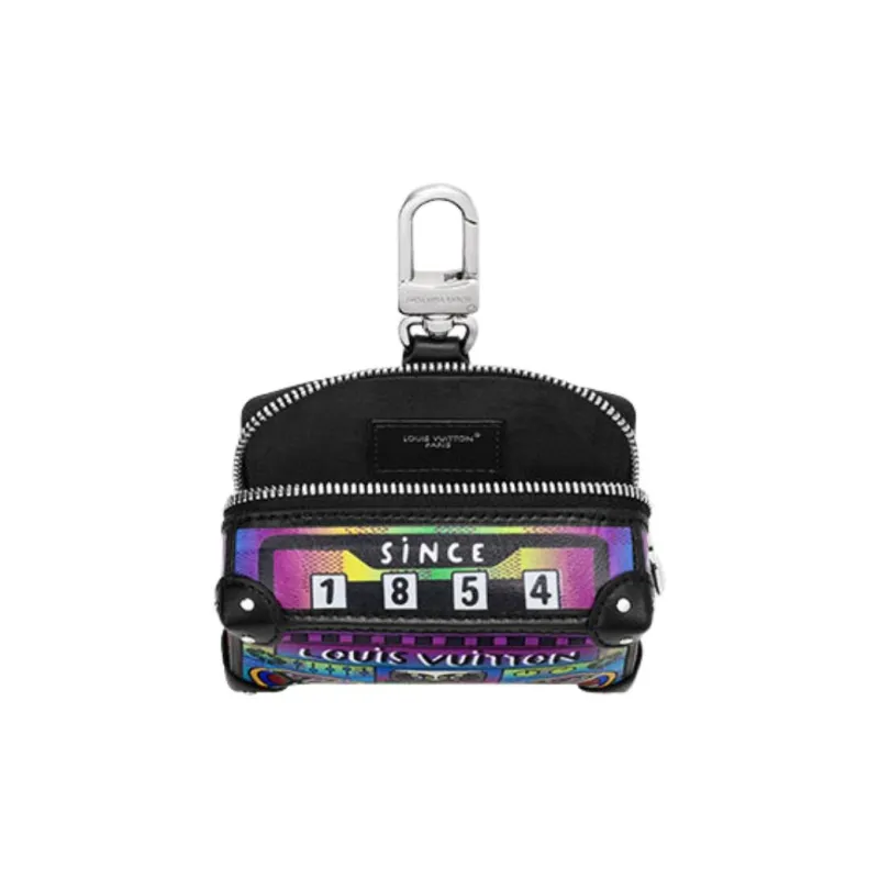 LOUIS VUITTON Leather Coin Purse Men's Multicolor-3
