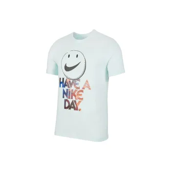 Nike T Shirts Men Light Cyan